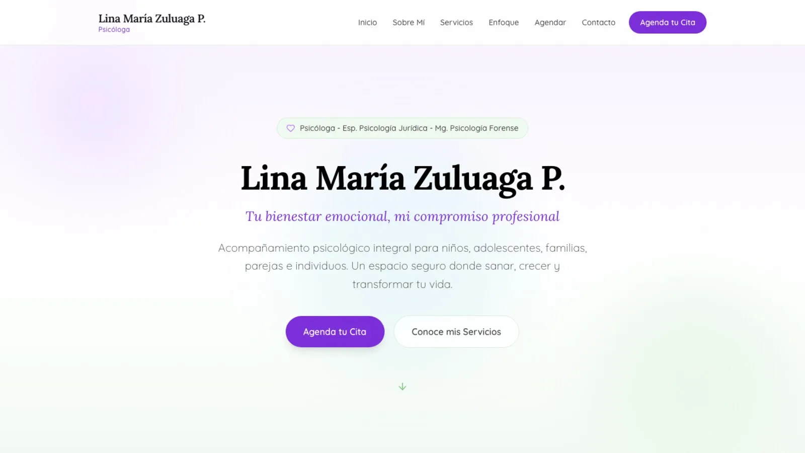 Lina María Zuluaga psychology live website